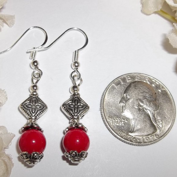 Red Earring Earring Earring Earring Earring Earring Earring Earring Earring 5231 - Picture 2 of 10
